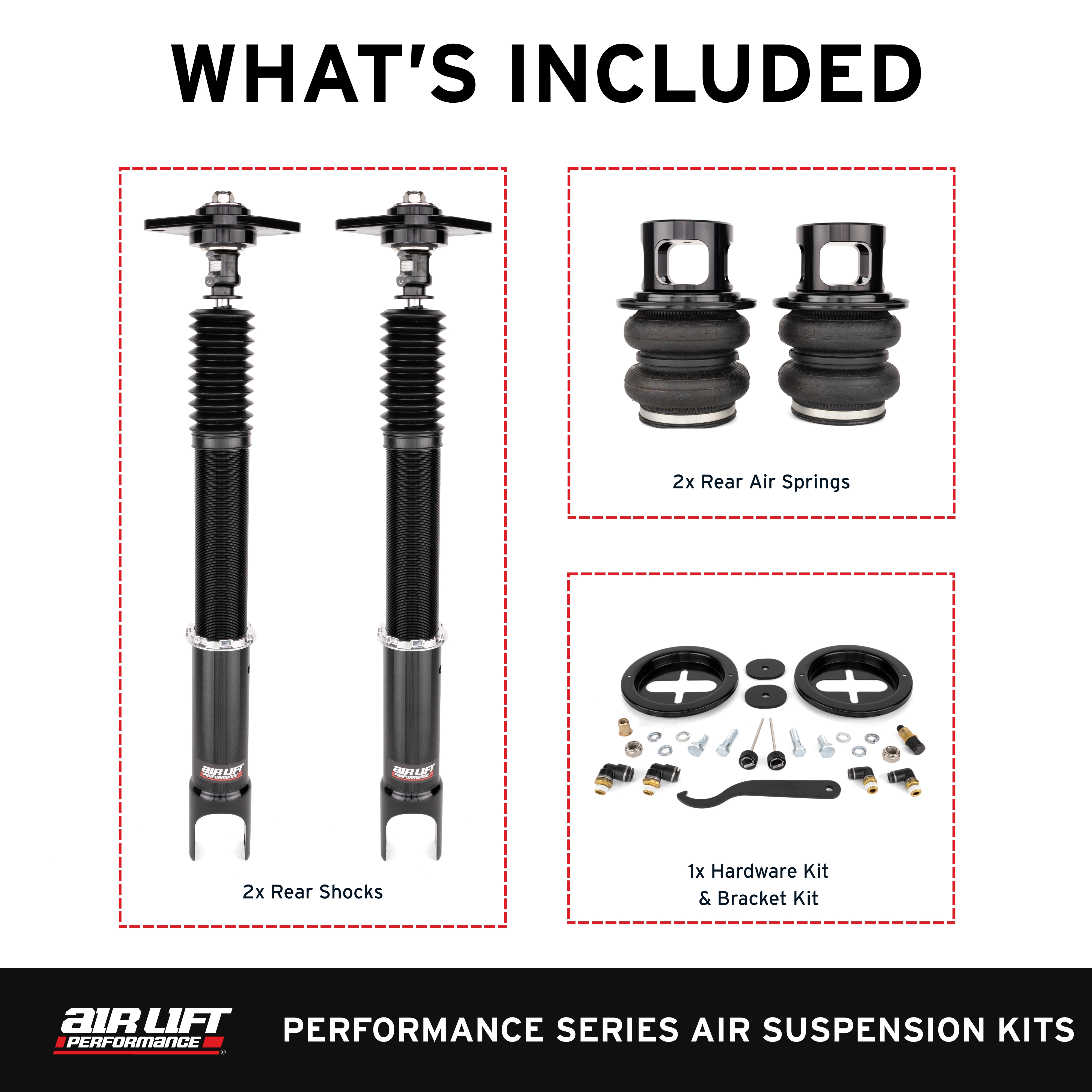 Air Lift Performance 76510 Air Lift Performance Rear Air Spring Suspension Kit